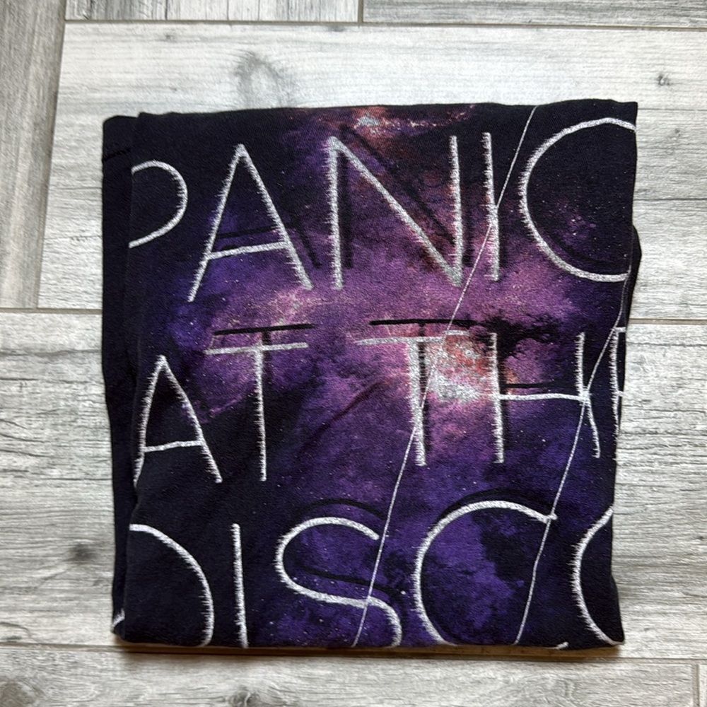 Mens Panic! At The Disco Galaxy Crewneck Short Sleeve T-Shirt Black Medium